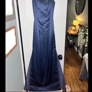 Dave & Johnny Midnight Blue Prom Dress